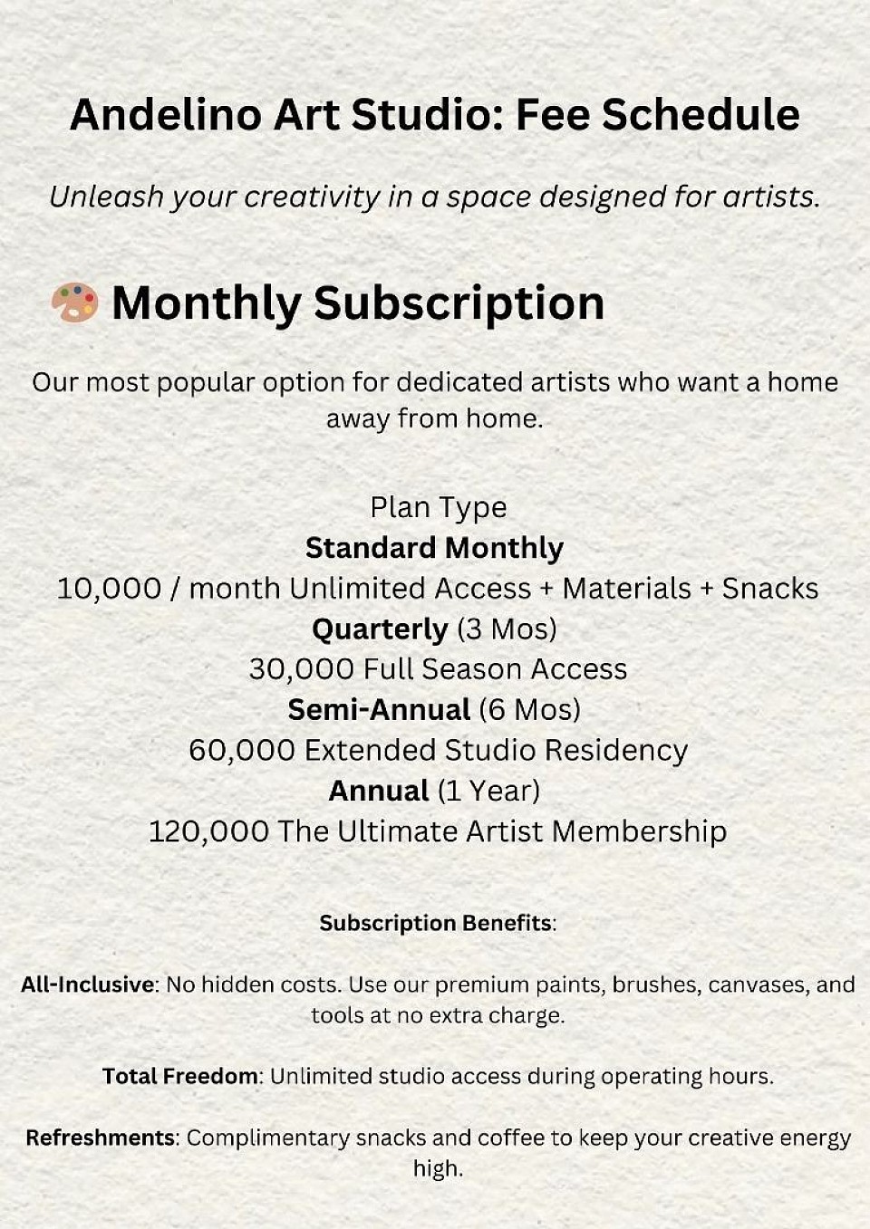 Subscription fee saves you 14,000 a month.