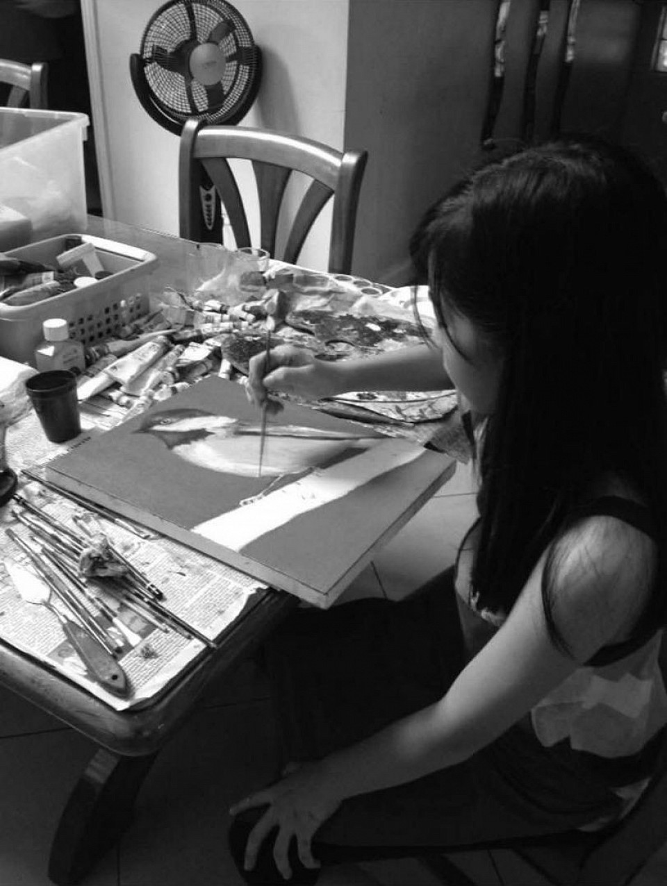 Kaz, age 8. student for 14 years, now AAS lead Art Teacher for IB program.