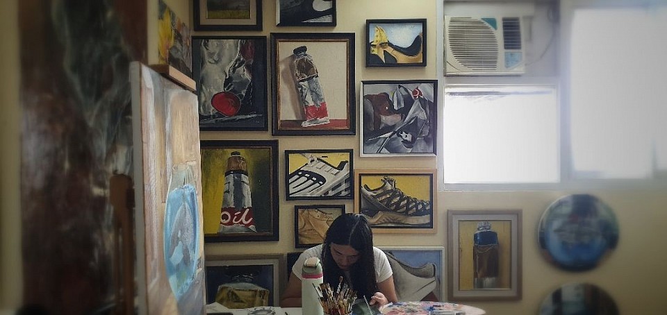 Anika, grade 9, BSM, at work.