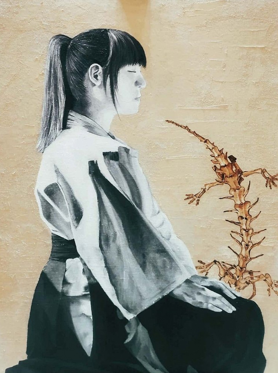 Finished piece, oil on canvas, raia castillo.