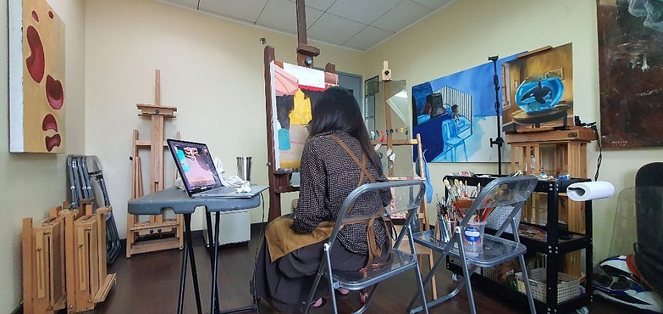 Students work in small groups so each individual receives careful guidance and time to develop their ideas.