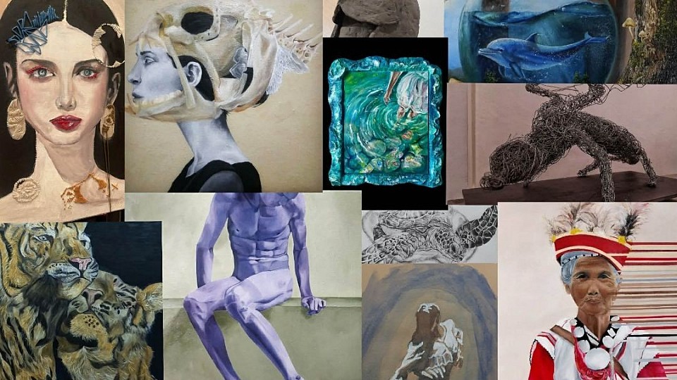 A selection of works created by students of Andelino Art Studio, reflecting different stages of artistic development.